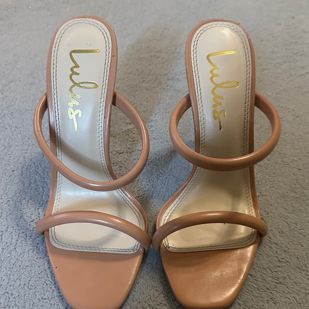 Lulu's Nude Strappy Heels